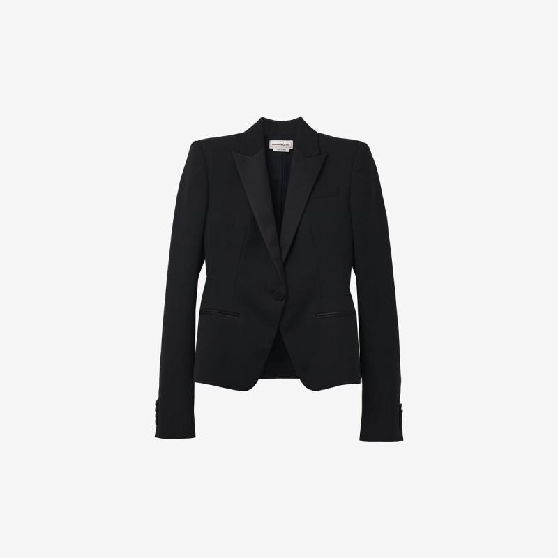 ALEXANDER MCQUEEN - Single-breasted Tuxedo Jacket - Item 802270QJADK1000